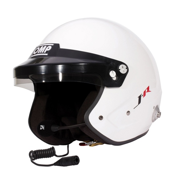 OMP J-Rally Intercom Helmet White