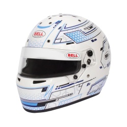 Bell RS7-K Stamina White/Blue Kart Helmet